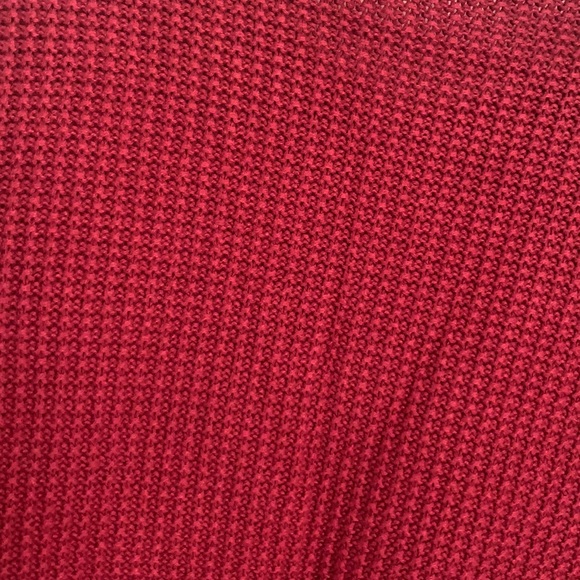 Jeanne Pierre Womens Cotton Textured Sweater Fall Red - Picture 7 of 8